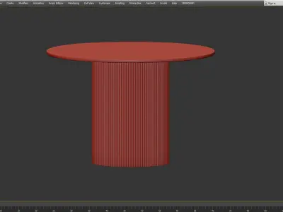 Anika 120cm Round Dining Table Low-poly 3D model