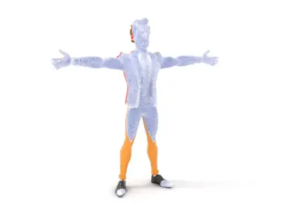 Animated Character in Orange Suit Model Pack Low-poly 3D model
