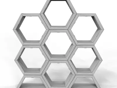 Hexagonal Point of Sale Cardboard Display Stand Texture