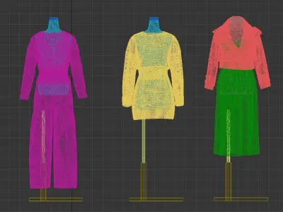 Women clothing  Character clothing 3D model