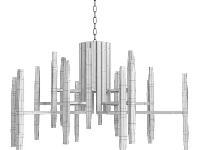 The Light 36 Bulb Chandelier Low-poly 3D model