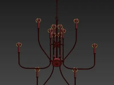 16 light chandelier 3D model