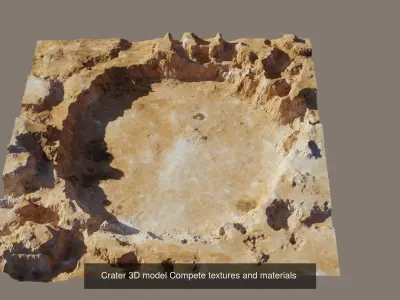 Collection Mars rock formation in desert 3D Model Pack