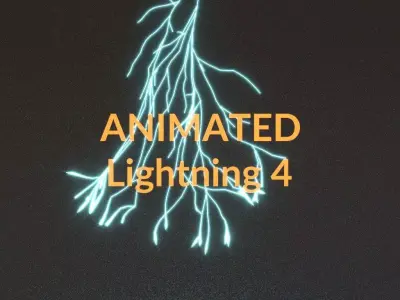 Animated Lightning v4 Low-poly 3D model