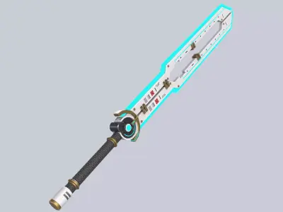 Scifi greatsword Low-poly 3D model