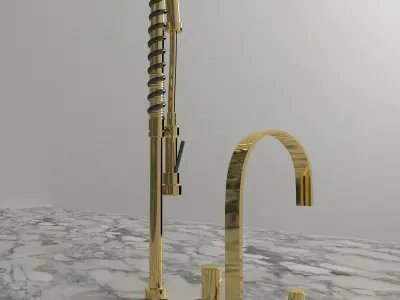 Gold Faucet 3D model