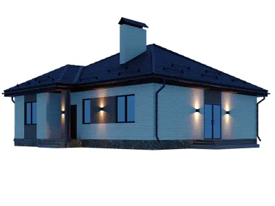 Cottage 5 house plans for house 3D model