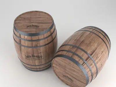 Jack Daniels Whiskey Barrel 3D model