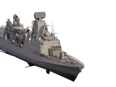 Guided missile navy corvette 3D model