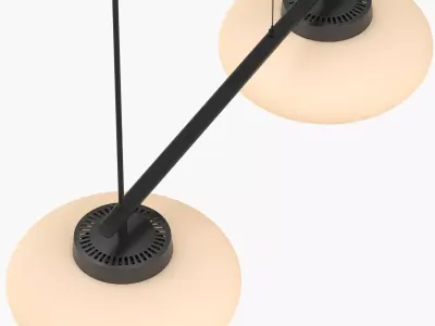 Devorm Split Straight Rail Pendant Orbit Lamps 3D model