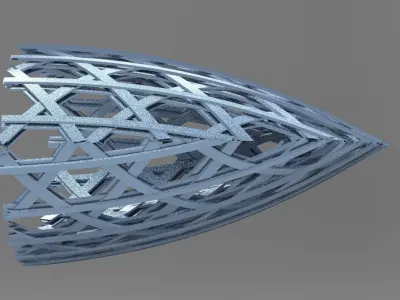 Alien prison spire point 3D model