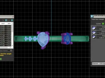 Solitaire Women Light Weight Pear Oval Stone Band Ring 3D print model