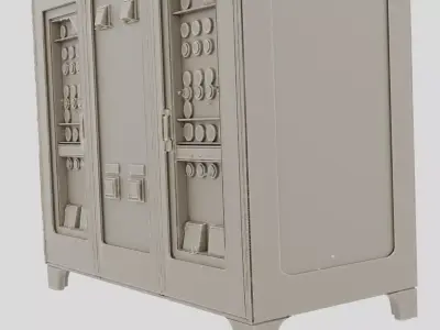 Industrial Factory Control Panel Cabinet for 3D print 3D model