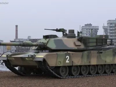  M1 Abrams Tank Rigged 