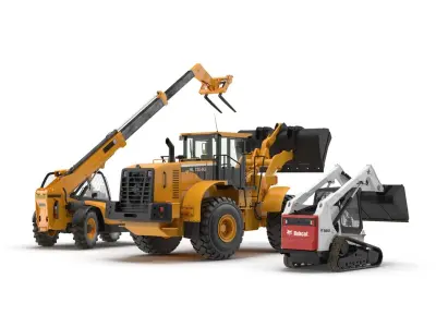  Construction Vehicles Rigged Collection 3D Models 