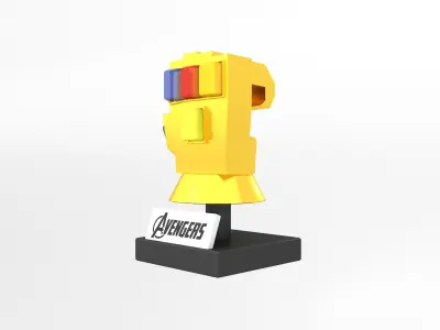 Lego Infinity Gauntlet v2 001 Low-poly 3D model