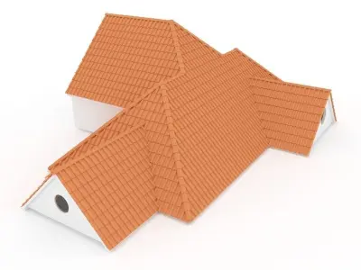 Realistic Roof Shingles 7 3D model