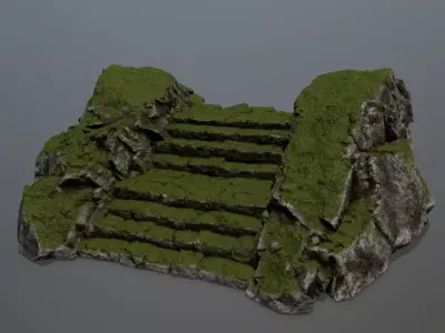 Rock  Gate Low-poly 3D model shop