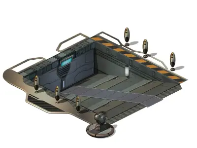 Space-garage entrance 3D model