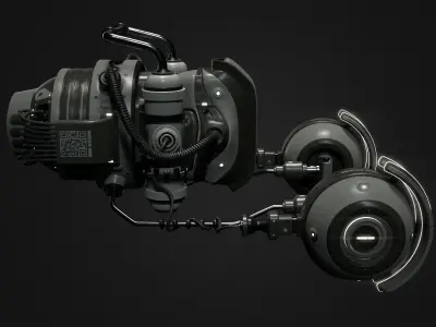 Podracer futuristic robot 3D model