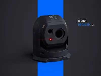 CCTV Security Camera 21 Textures Decals on-off Low-poly 3D model