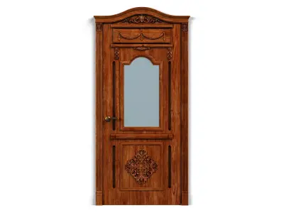 Door0053 ornate wooden door 3D model
