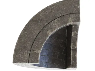 Dungeon Wall Corner Inside Top 3D model