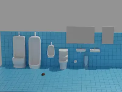Toilet Diorama PACK 5m-1 3D print model