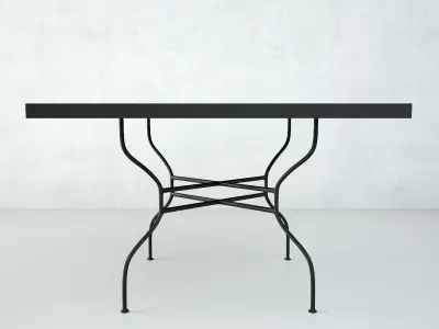 Square Mosaic Dining Table 2 3D model