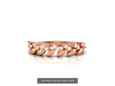 20 Light Weight Ring 3dm renders details  3D Model Pack