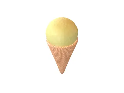 Ice Cream Cone v2 006 Low-poly 3D model