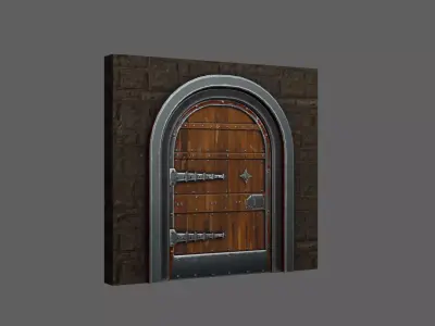 Medieval Doors Pack 01 Low-poly 3D model