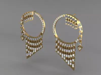 Earring 013 3D print model