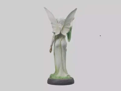 Light Elf statue model Low-poly 3D model