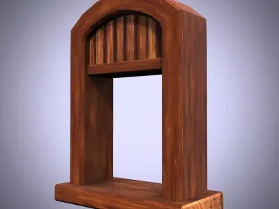 cartoon Old Wooden Window 2 Low-poly 3D model Low-poly 3D model purchase