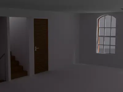 Town Hall Low-poly 3D model