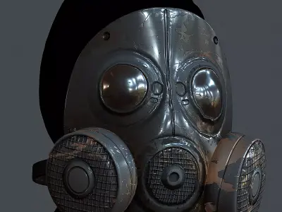 Gas mask helmet 3d model scifi Low-poly Low-poly Low-poly 3D model