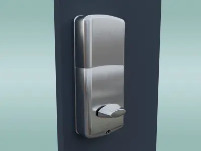 Electronic Digital Door Lock Low-poly 3D model