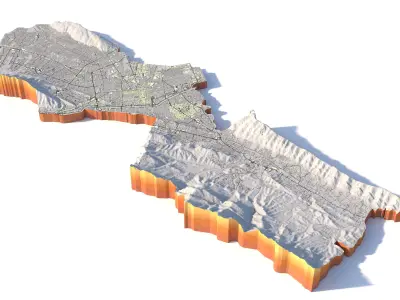 Monterrey City Mexico 3D model purchase