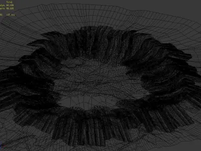 Mars - crater 3D model