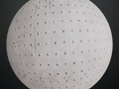 White Metal Panel PBR Seamless Texture