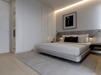 bedroom 3D model 24