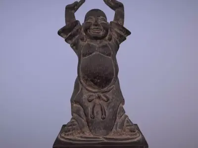 Happy Buddha Low-poly 3D model