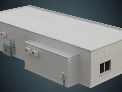 Industrial Building 3A Low-poly 3D model