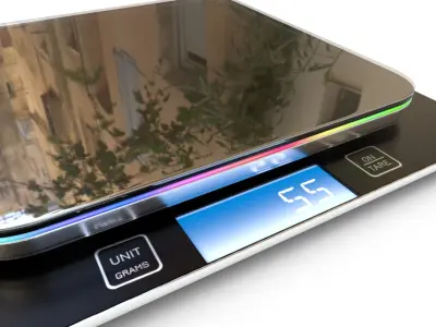 Kitchen Scale with colorful LED lights Low-poly 3D model