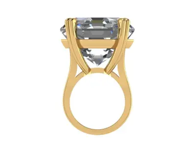 Ring279 octagon diamond ring 3D print model