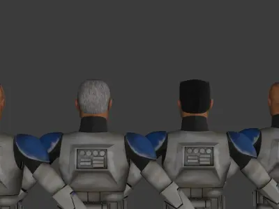 3D Clone Trooper model with Face 3D model