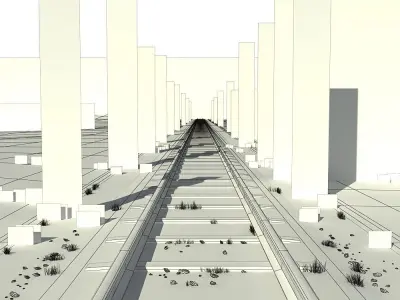 railroad 3D model