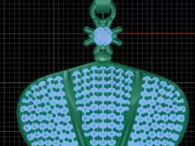royalty A Crown King Pendant 3D print model 3D print model