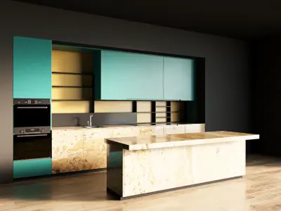 96-Kitchen12 matte 8 3D model